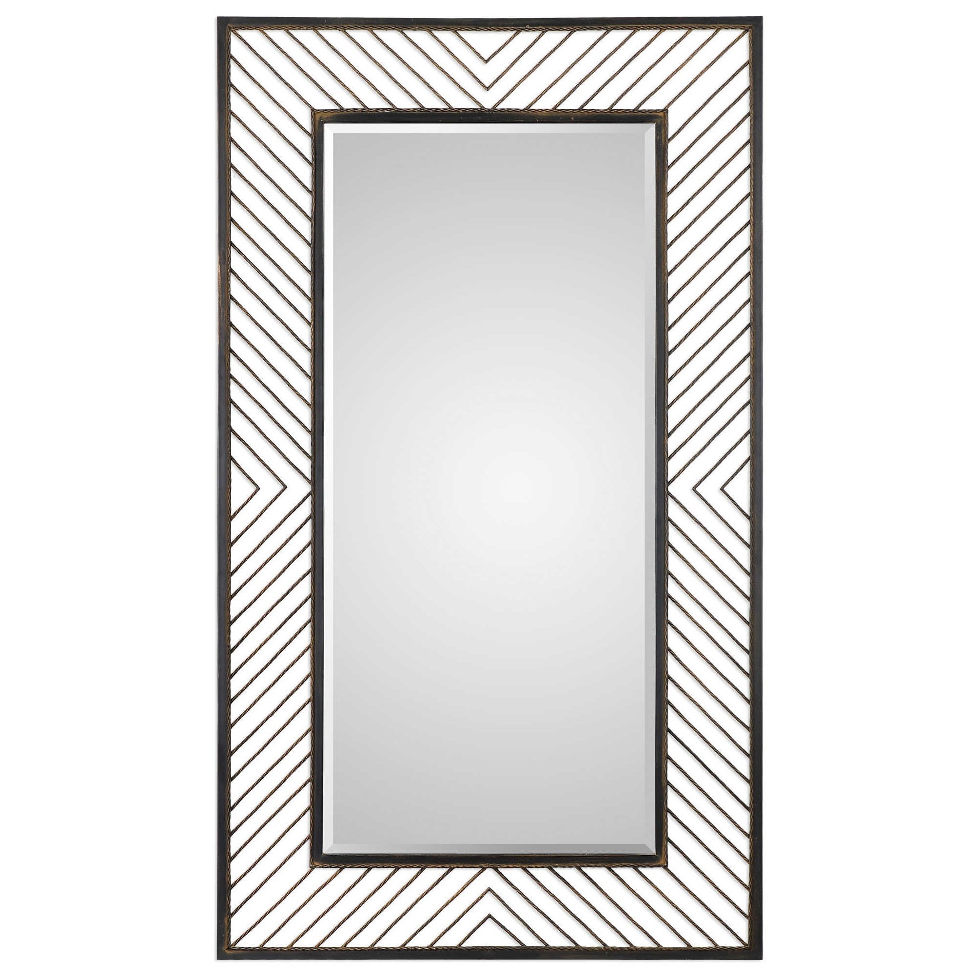 Uttermost Mirrors 09245 Karel Chevron Mirror Wayside Furniture